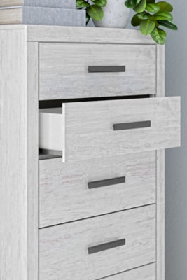 Cayboni Whitewash Five Drawer Chest