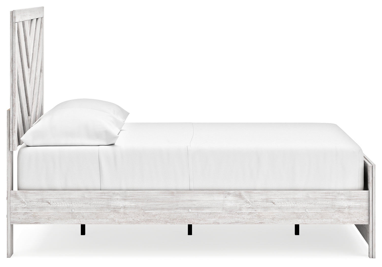 Cayboni Whitewash Full Panel Bed, Dresser and 2 Nightstands