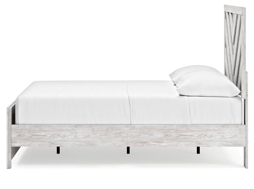 Cayboni Whitewash Full Panel Bed, Dresser and Nightstand