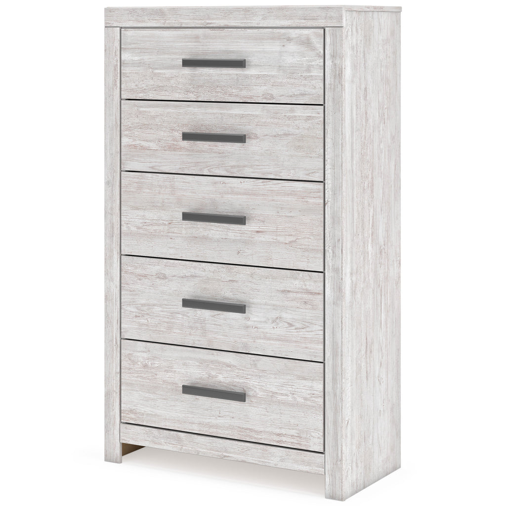 Cayboni Whitewash Twin Panel Bedroom Set