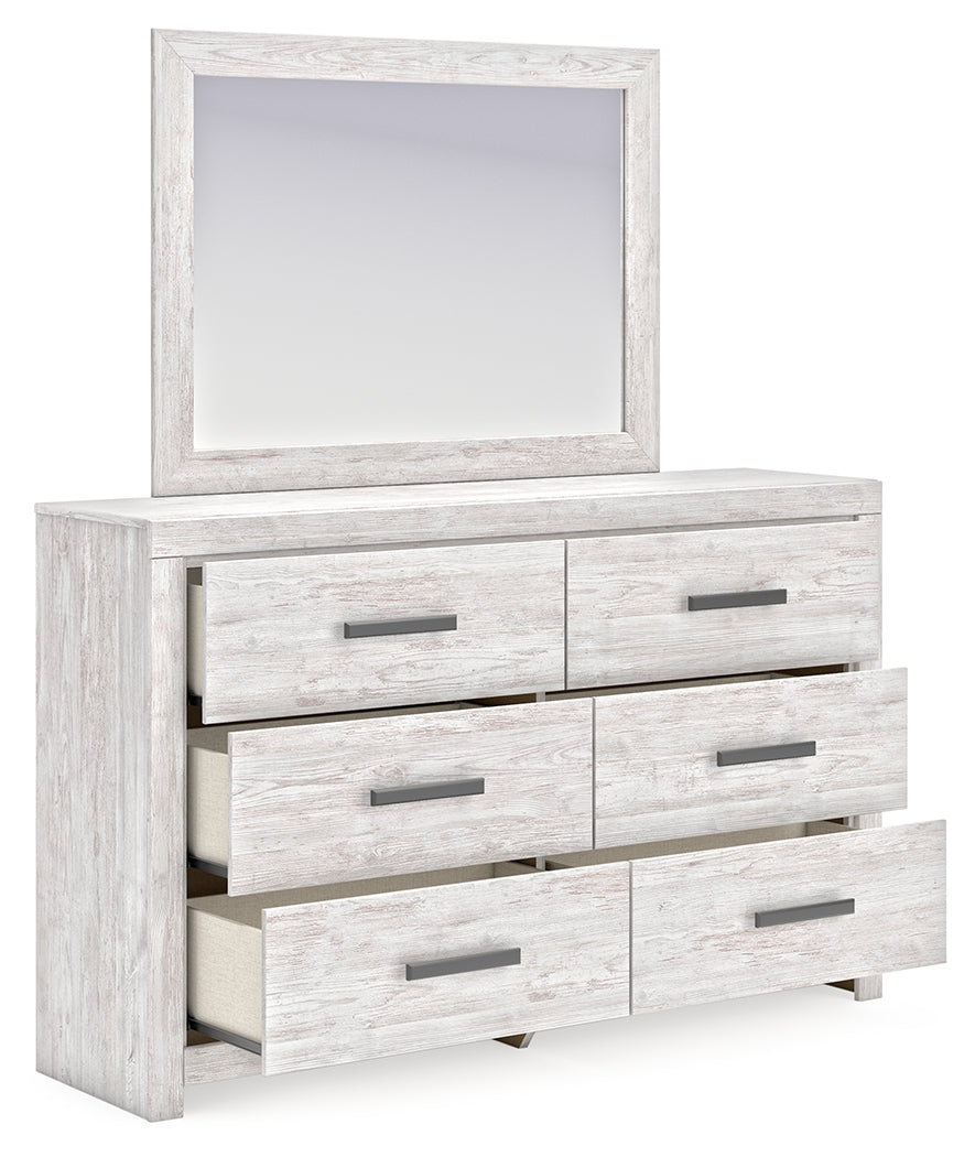 Cayboni Whitewash Full Panel Bedroom Set