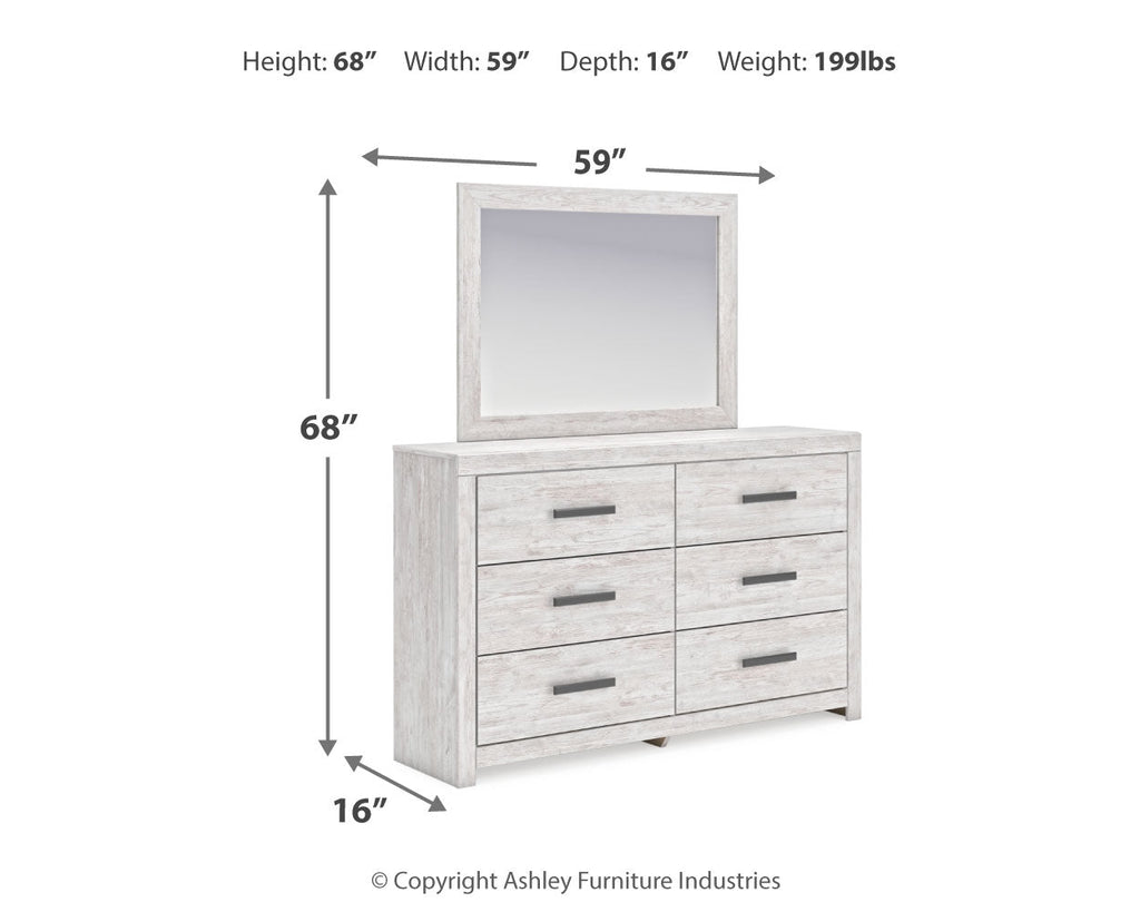 Cayboni Whitewash Full Panel Bedroom Set