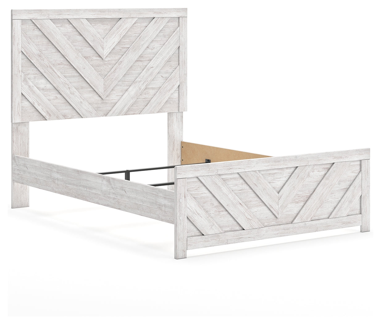 Cayboni Whitewash Full Panel Bedroom Set