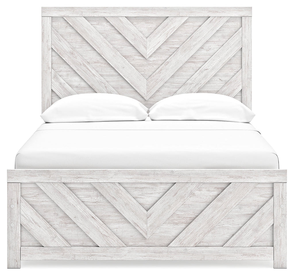 Cayboni Whitewash Full Panel Youth Bed