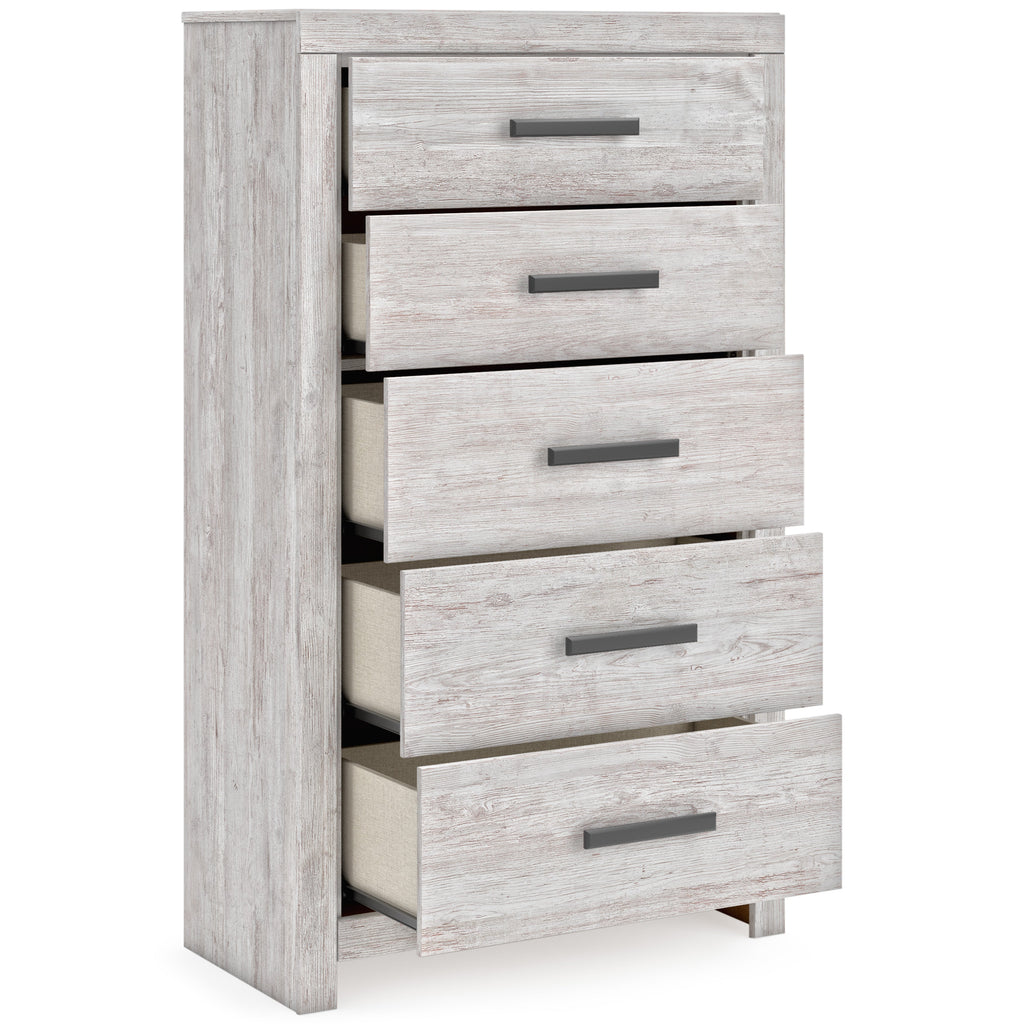 Cayboni Whitewash Full Panel Bedroom Set