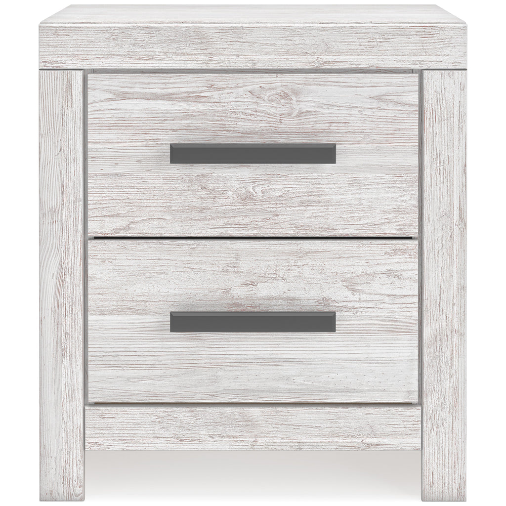 Cayboni Whitewash Queen Panel Bed, Dresser, Mirror, Chest and Nightstand
