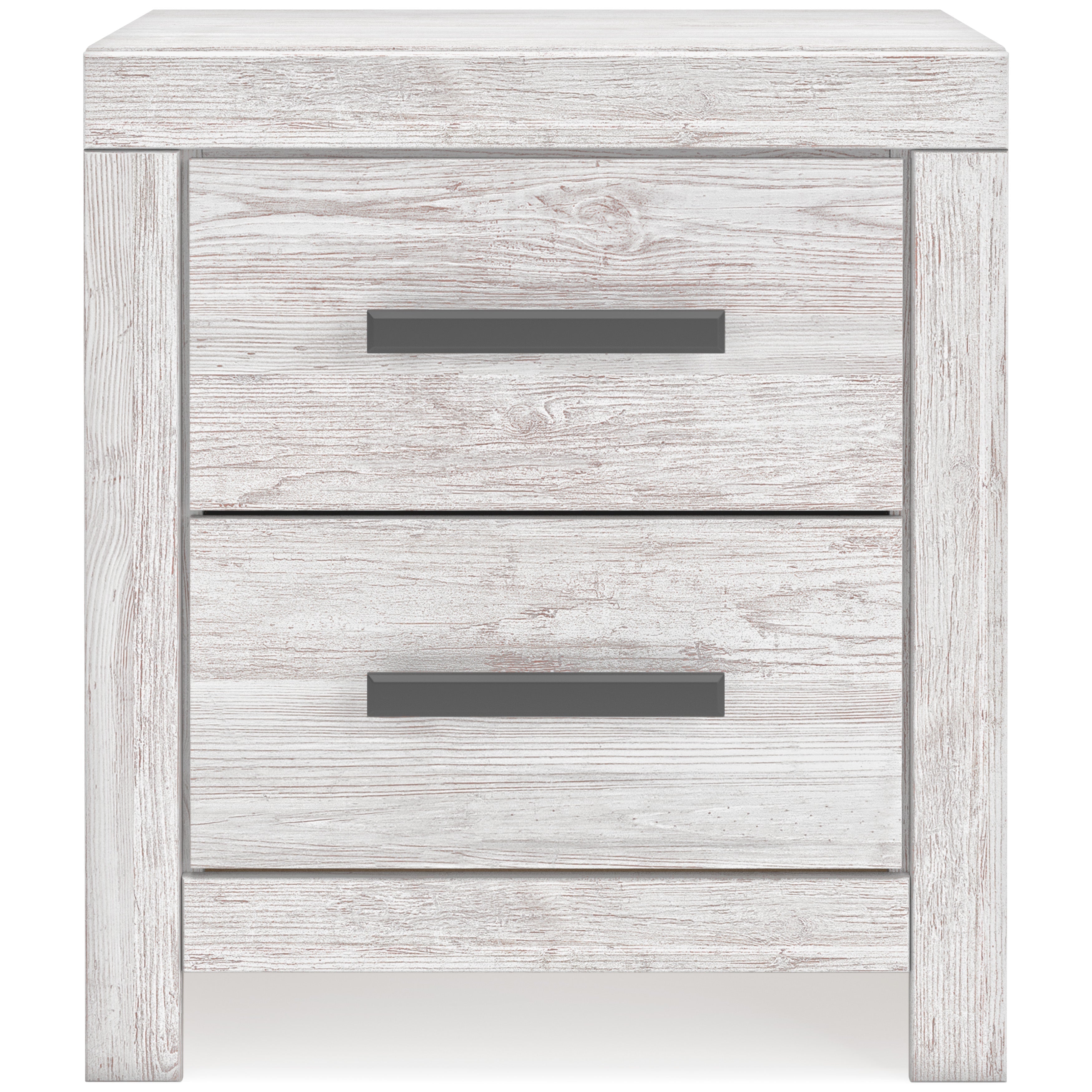 Cayboni Whitewash Queen Panel Bed & Dresser & Mirror & Nightstand