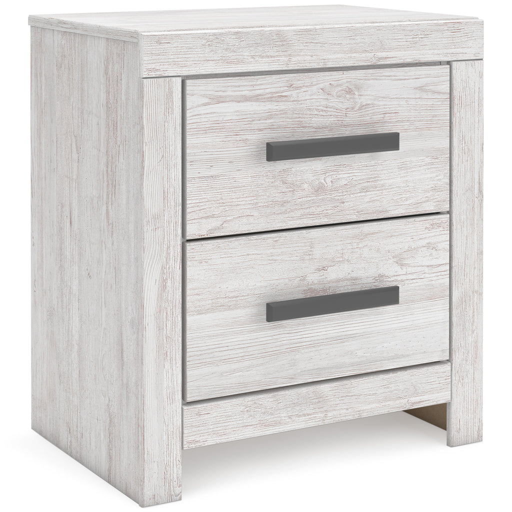 Cayboni Whitewash Queen Panel Bed, Dresser, Mirror, Chest and Nightstand
