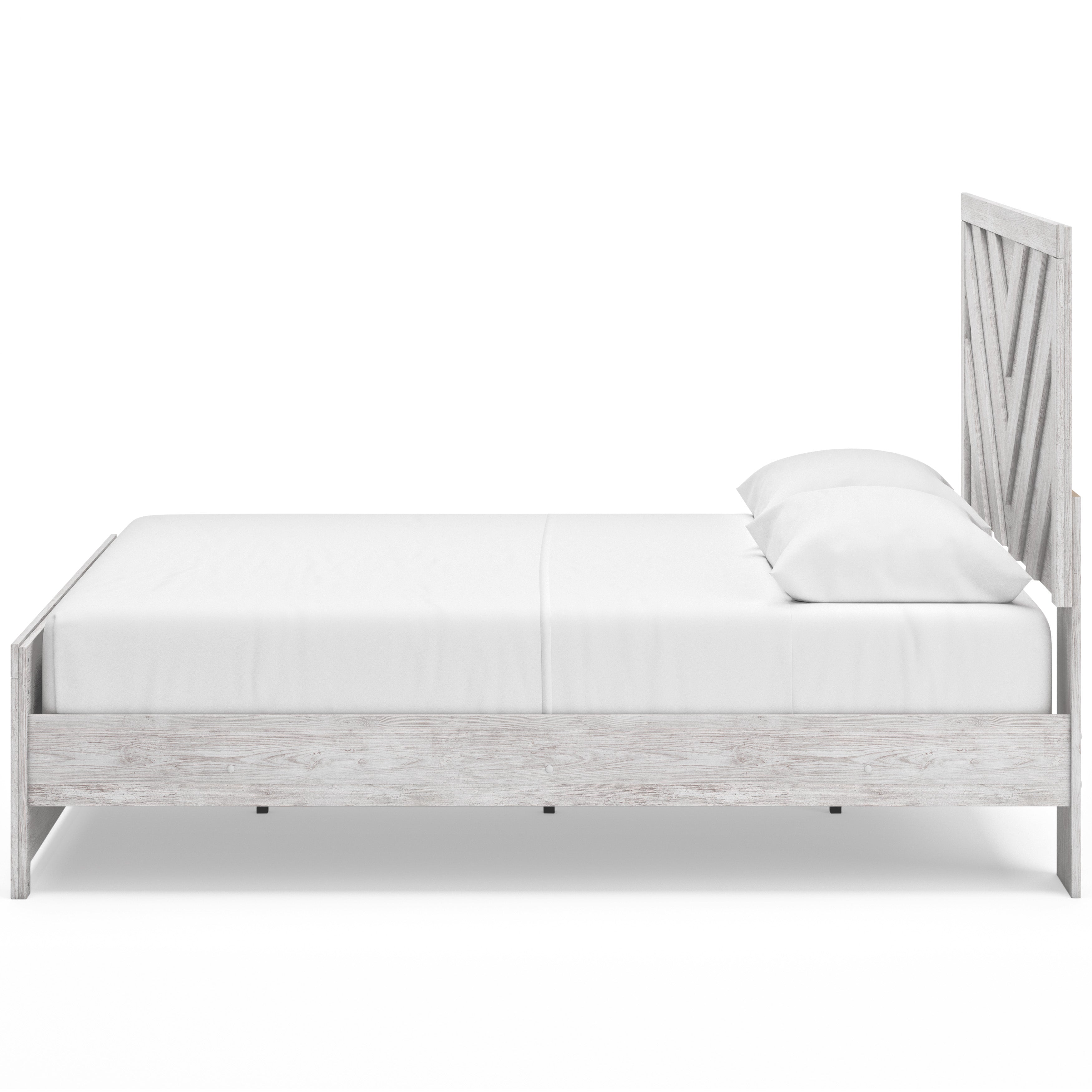 Cayboni Whitewash Queen Panel Bed, Dresser, Mirror, Chest and 2 Nightstands