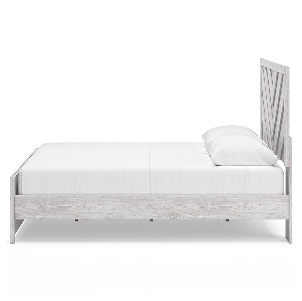 Cayboni Whitewash King Panel Bedroom Set