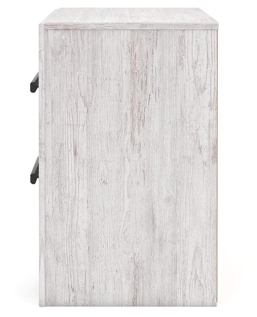 Cayboni Whitewash King Panel Bedroom Set