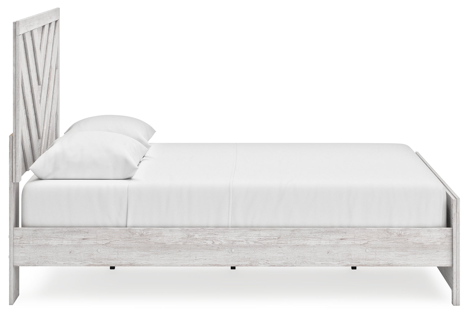 Cayboni Whitewash King Panel Bedroom Set with Dresser and Nightstand