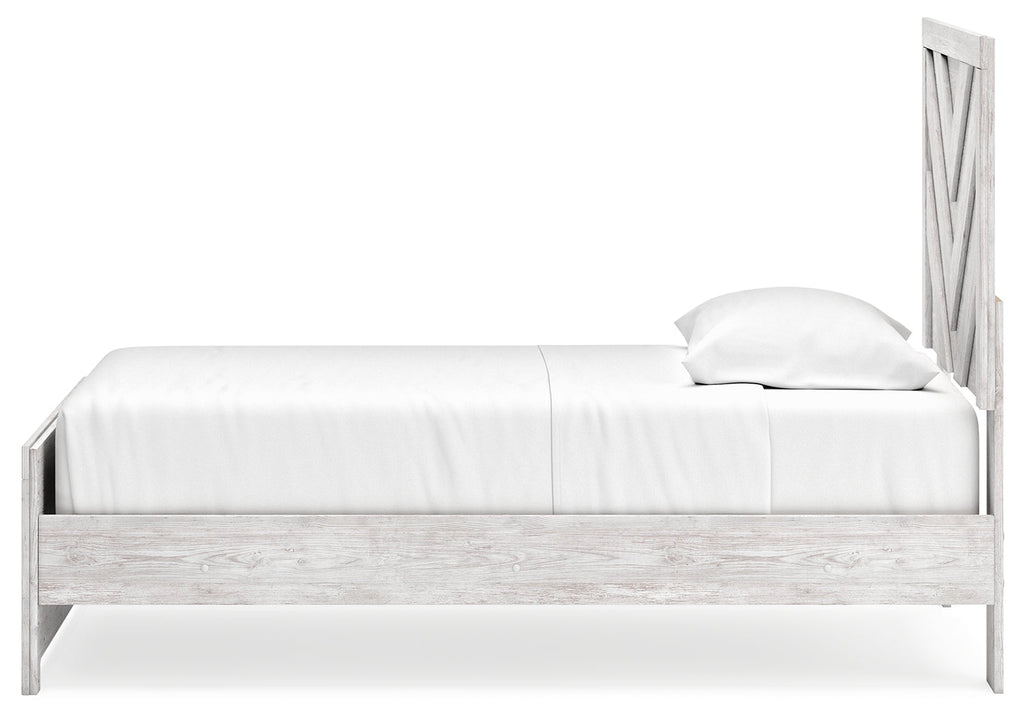 Cayboni Whitewash Twin Panel Bedroom Set