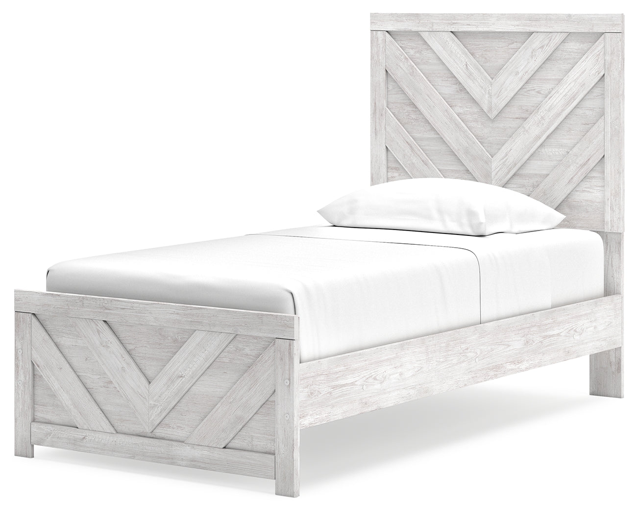 Cayboni Whitewash Twin Panel Bedroom Set