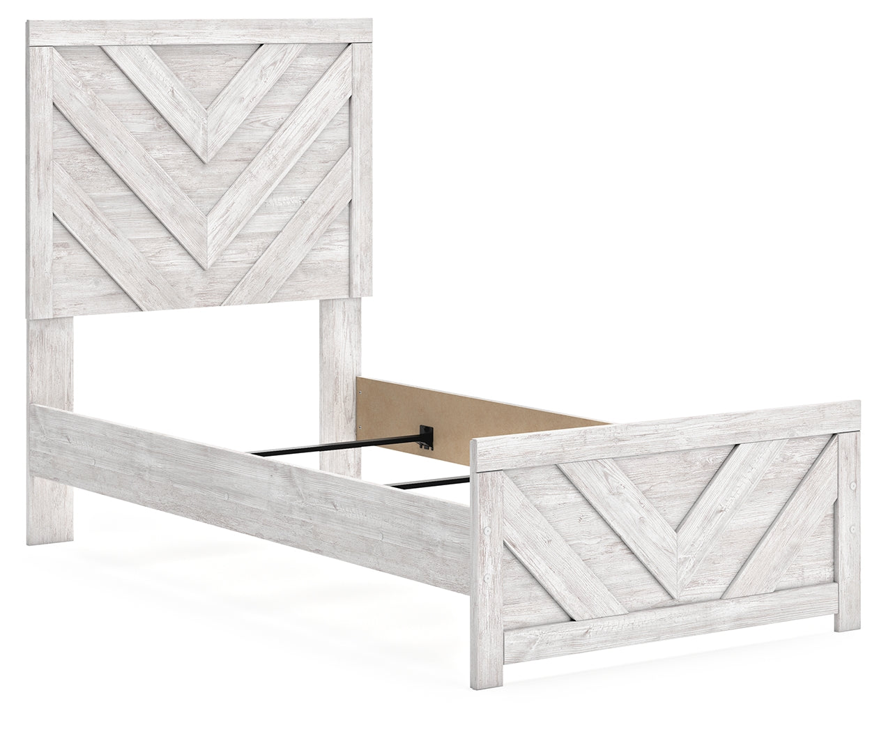 Cayboni Whitewash Twin Panel Youth Bed