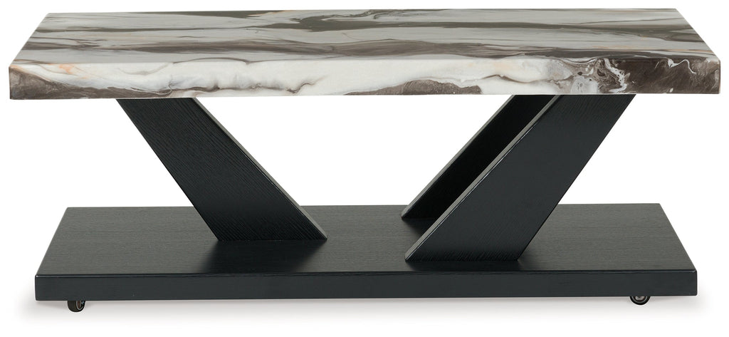 Cendill Dark Brown/White/Black Occasional Table Set (Set of 3)