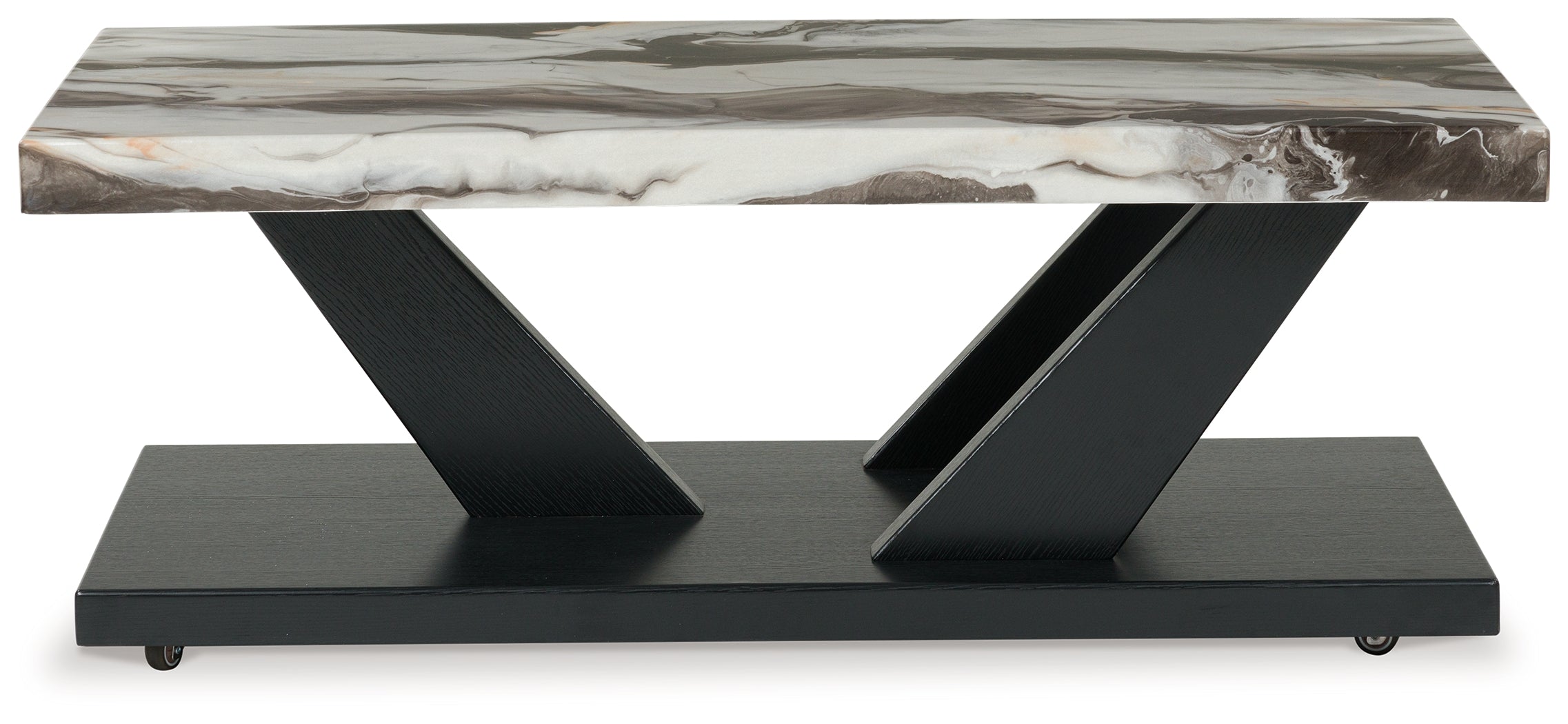 Cendill Dark Brown/White/Black Occasional Table Set (Set of 3)