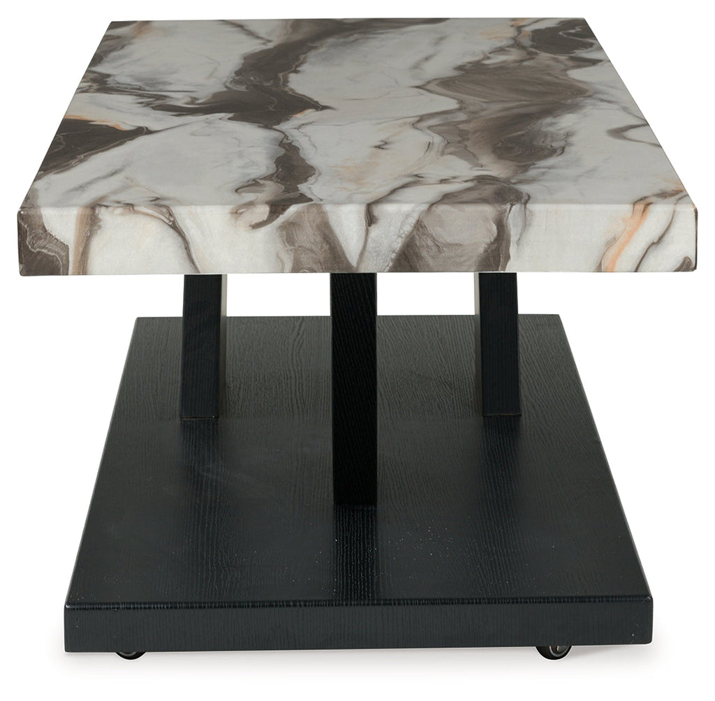Cendill Dark Brown/White/Black Occasional Table Set (Set of 3)