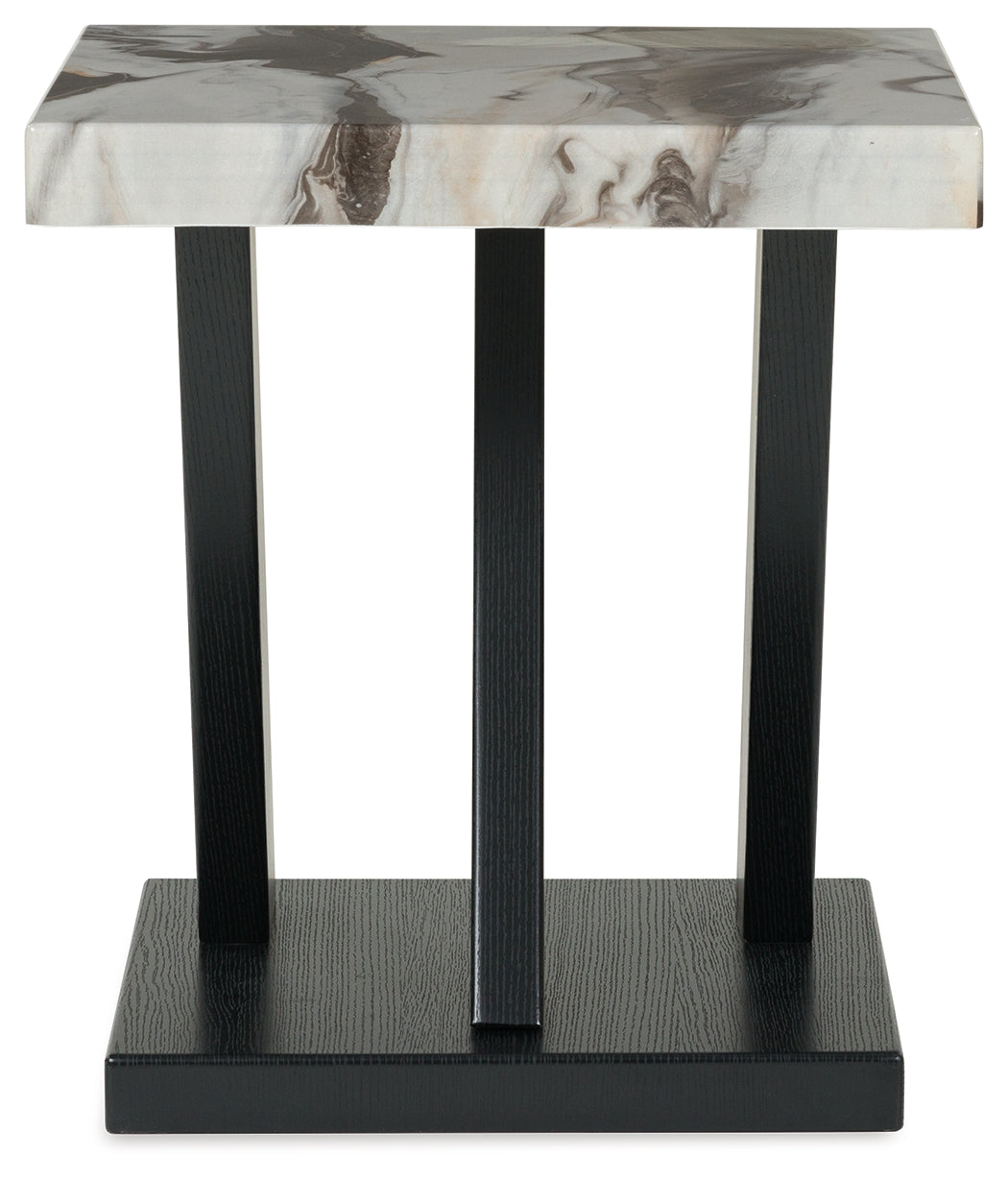 Cendill Dark Brown/White/Black Occasional Table Set (Set of 3)