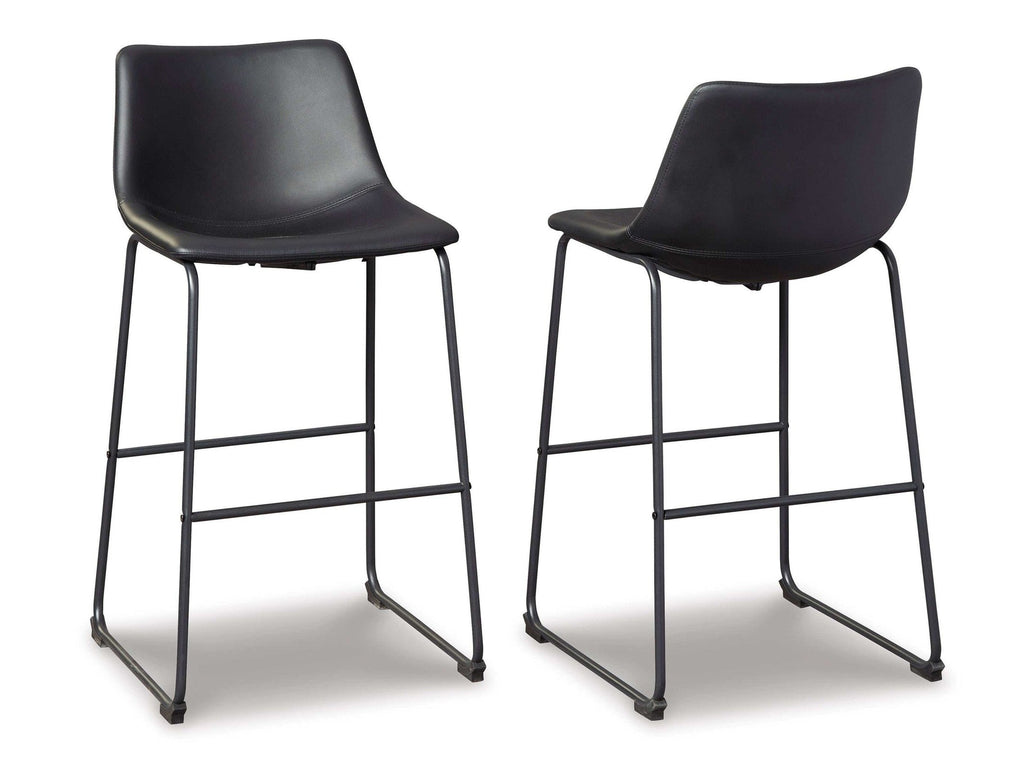 Centiar Black Pub Height Bar Stool (Set of 2)