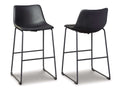Centiar Black Pub Height Bar Stool (Set of 2)