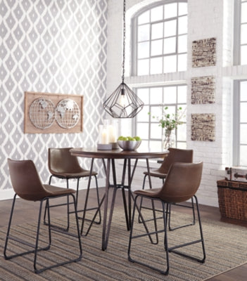 Centiar Brown Counter Height Bar Stool (Set of 2)