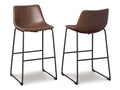 Centiar Brown Pub Height Bar Stool (Set of 2)