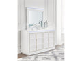 Chalanna White Dresser and Mirror