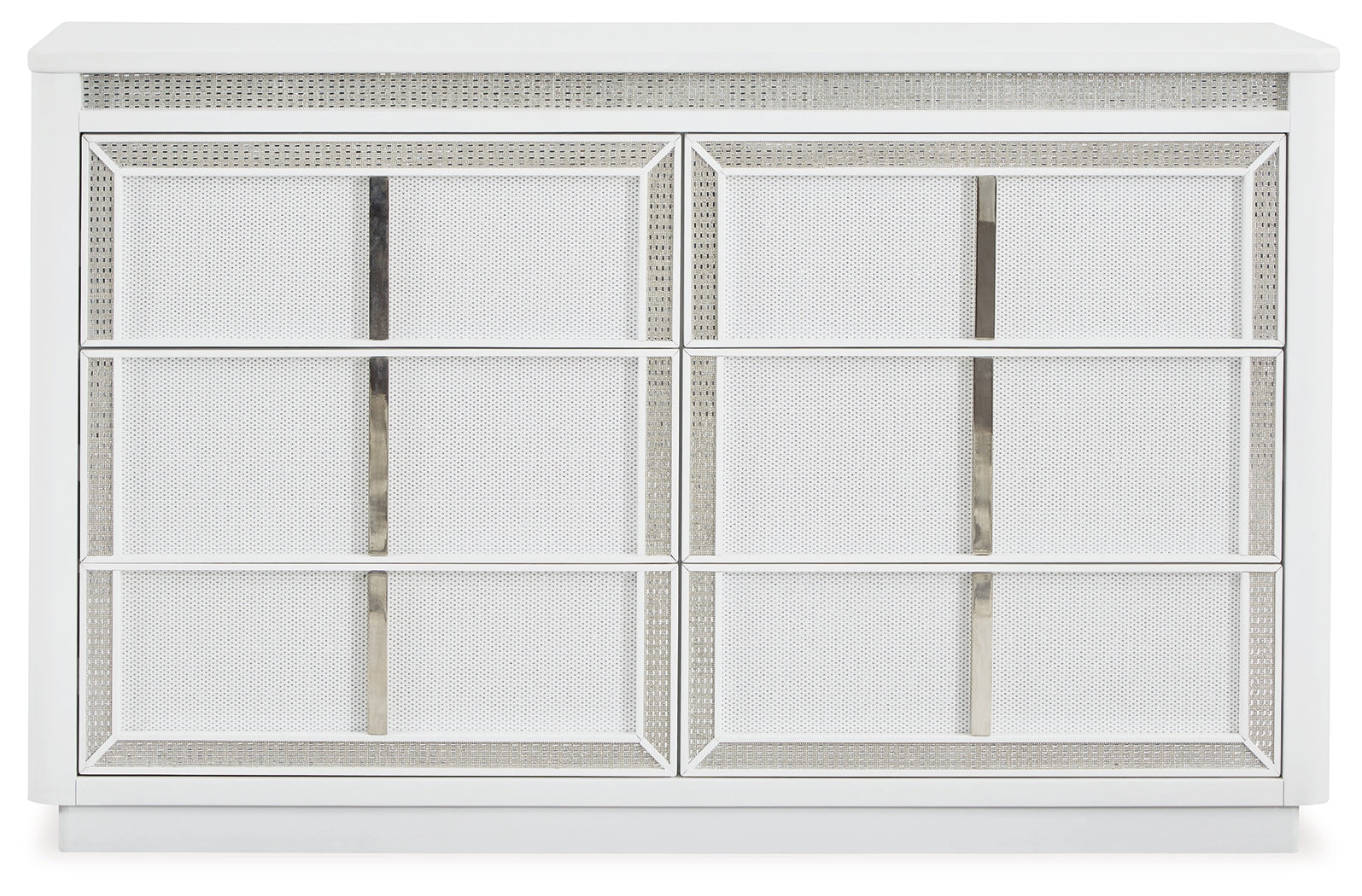 Chalanna White Queen Storage Bed, Dresser and 2 Nightstands