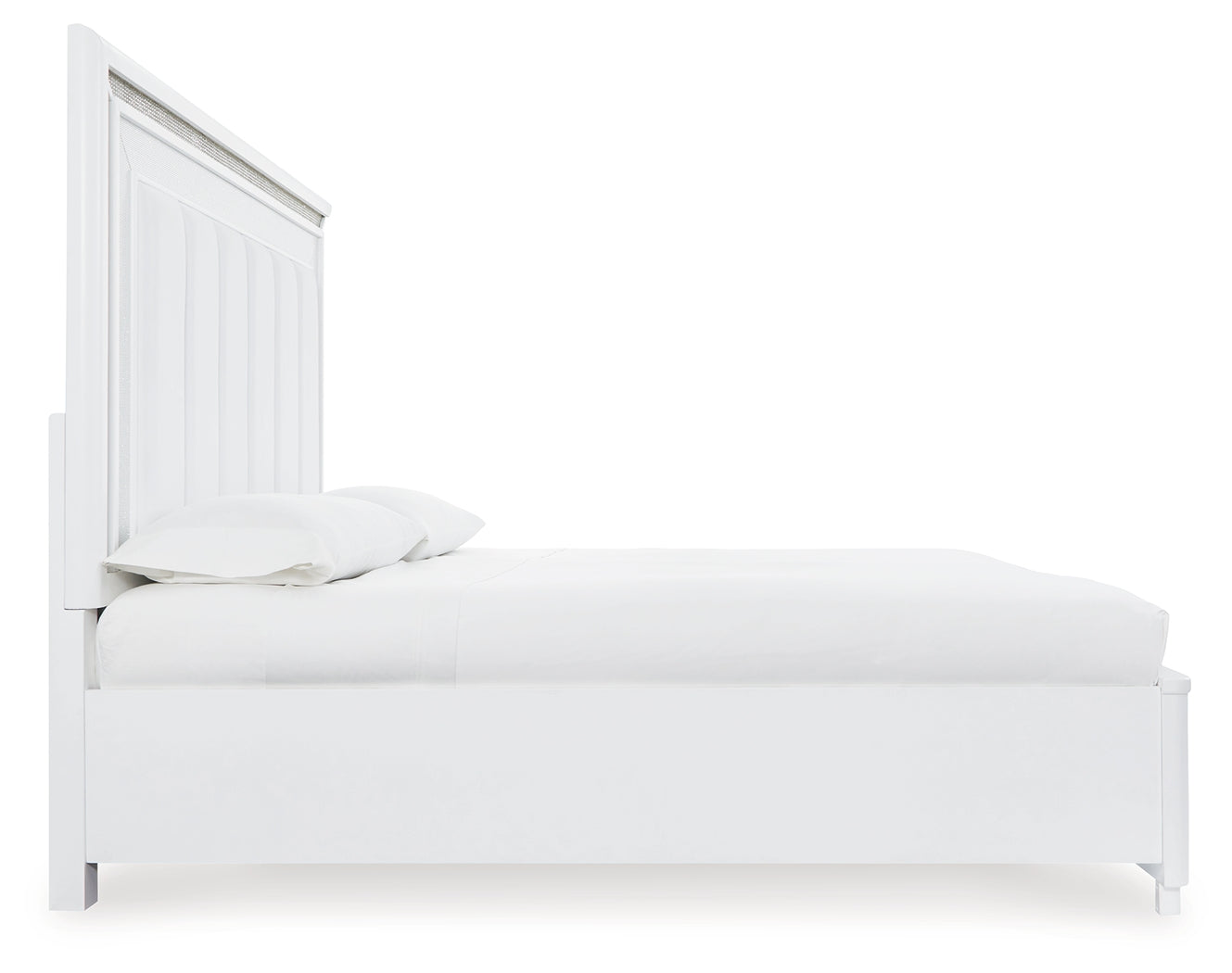 Chalanna White Queen Upholstered Storage Bed
