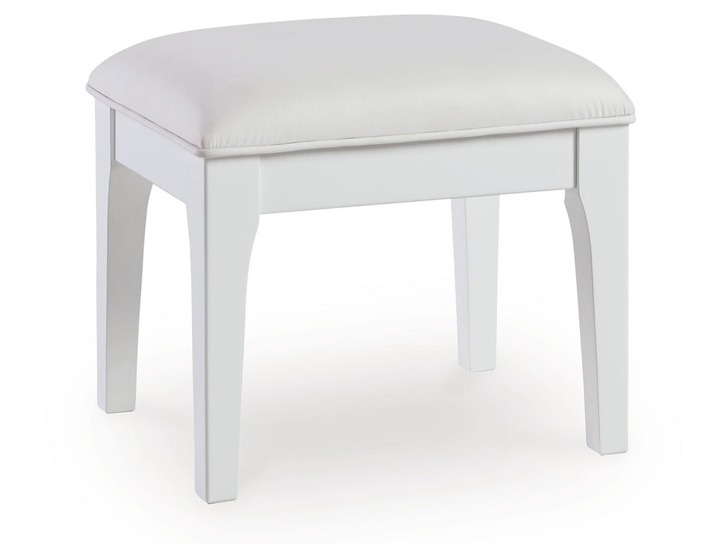 Chalanna White Vanity Stool