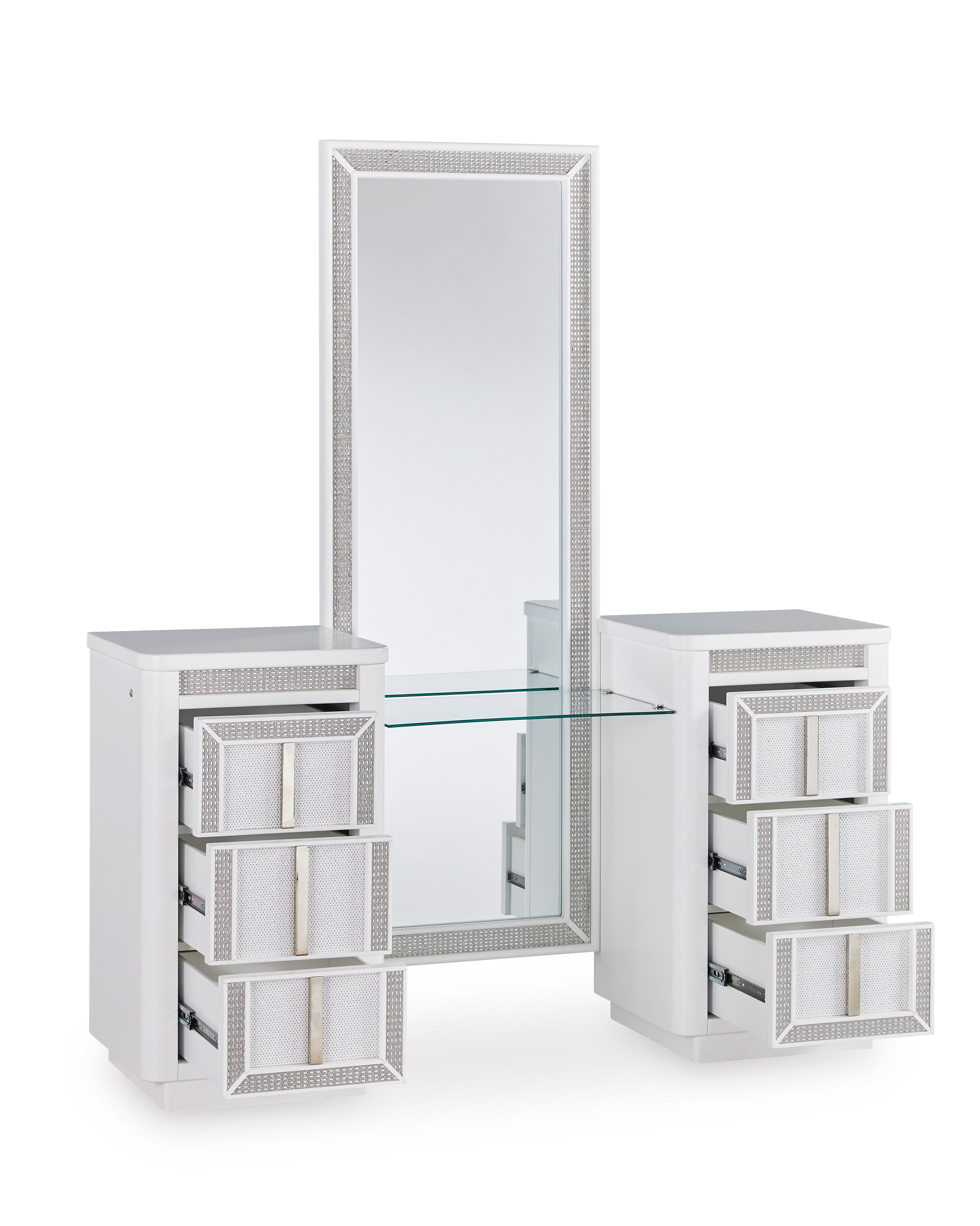 Chalanna White Vanity with Mirror
