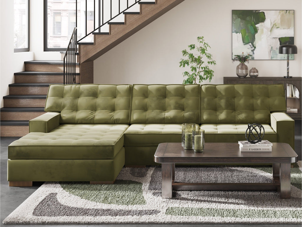 Chalcombe Olive 2-Piece LAF Sectional with Chaise
