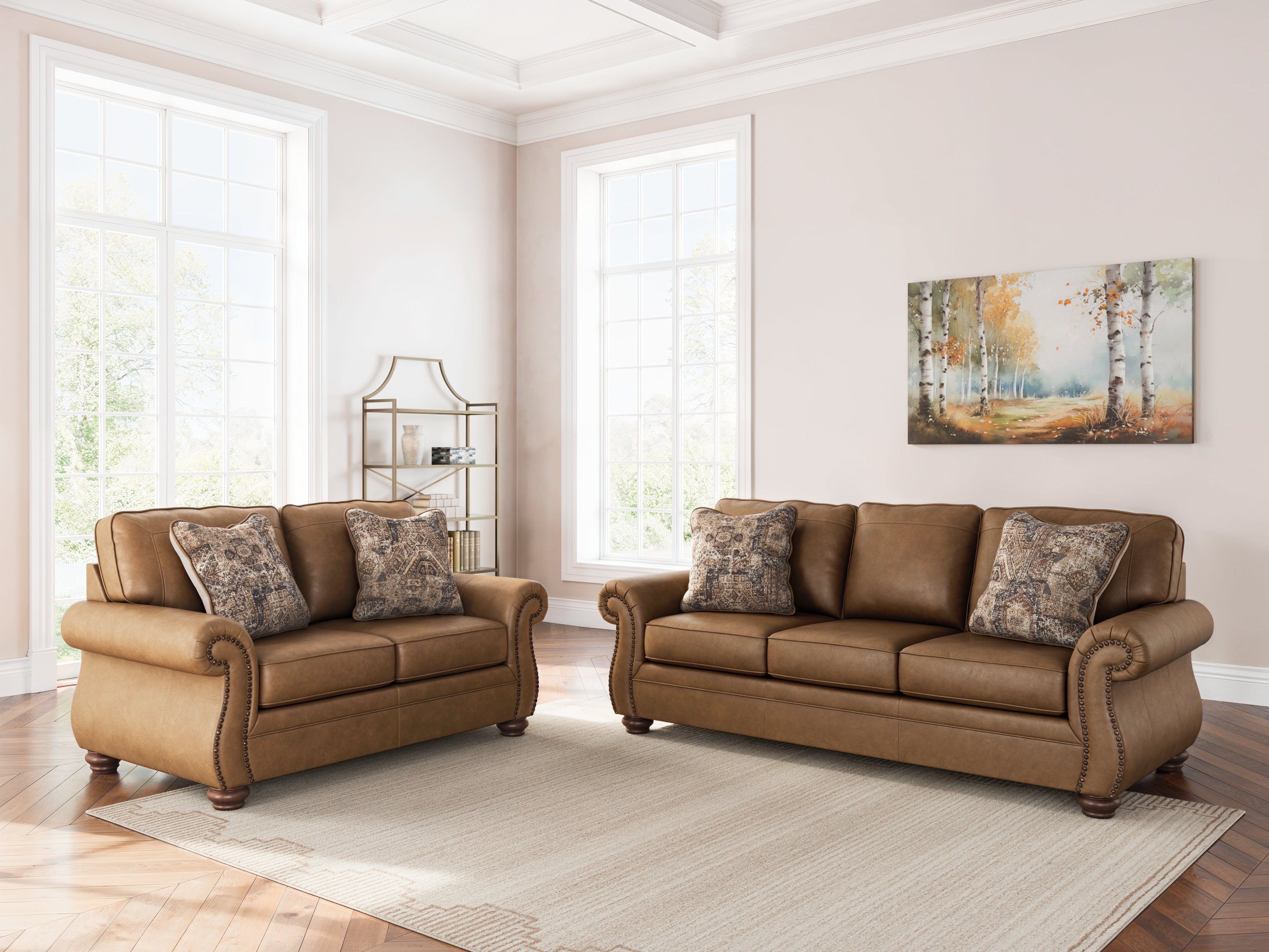 Chasemore Earth Sofa and Loveseat