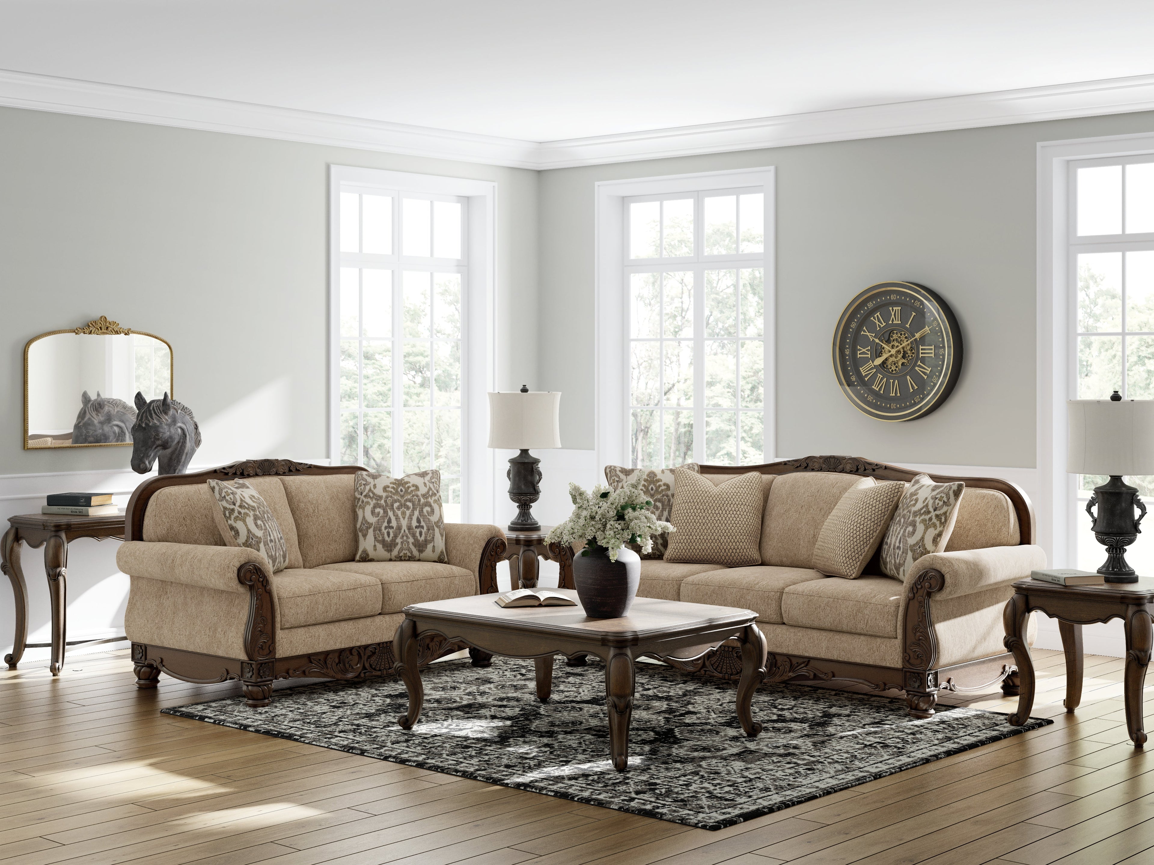 Chelsworth Golden Sofa and Loveseat