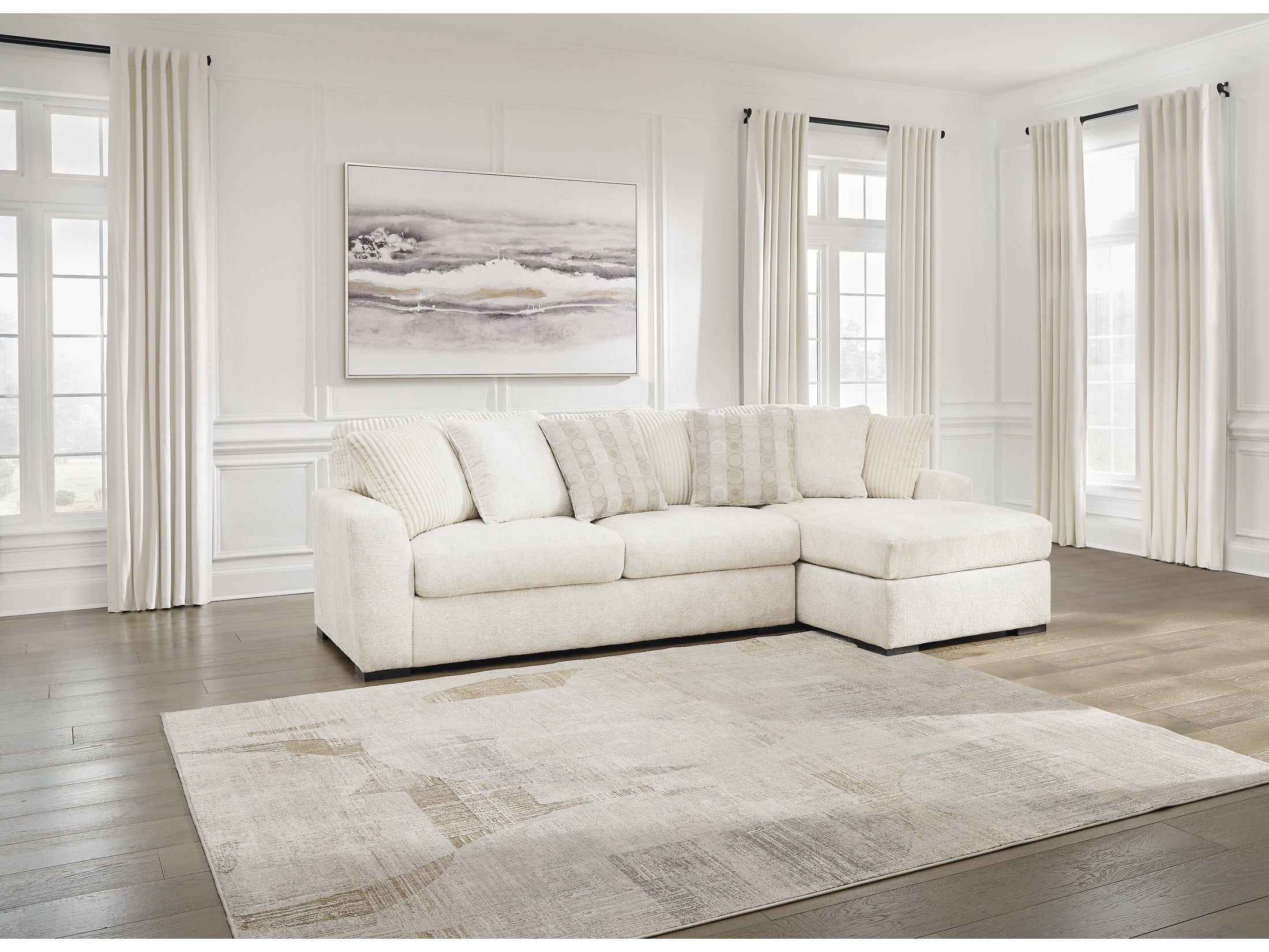 Chessington Ivory 2pc Sectional with Chaise