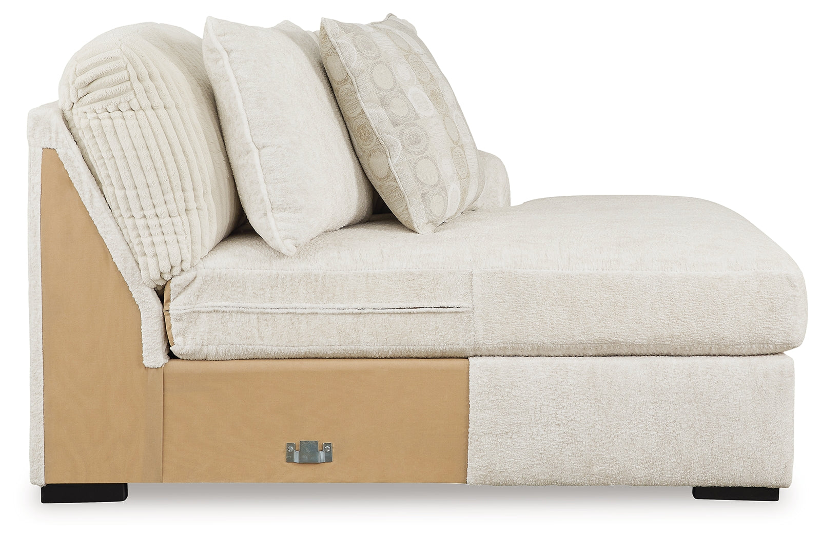 Chessington Ivory 4-Piece Sectional and Oversized Accent Ottoman