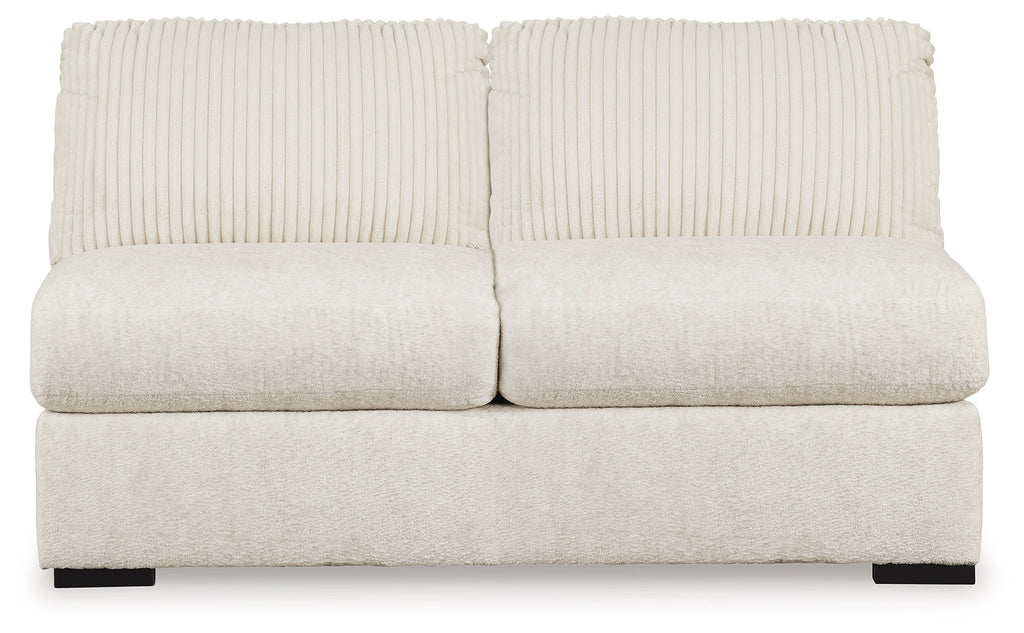 Chessington Ivory 4-Piece Sectional and Oversized Accent Ottoman