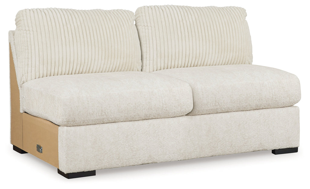 Chessington Ivory 4-Piece Sectional and Oversized Accent Ottoman