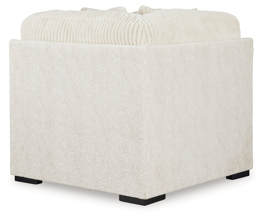 Chessington Ivory 4-Piece Sectional and Oversized Accent Ottoman