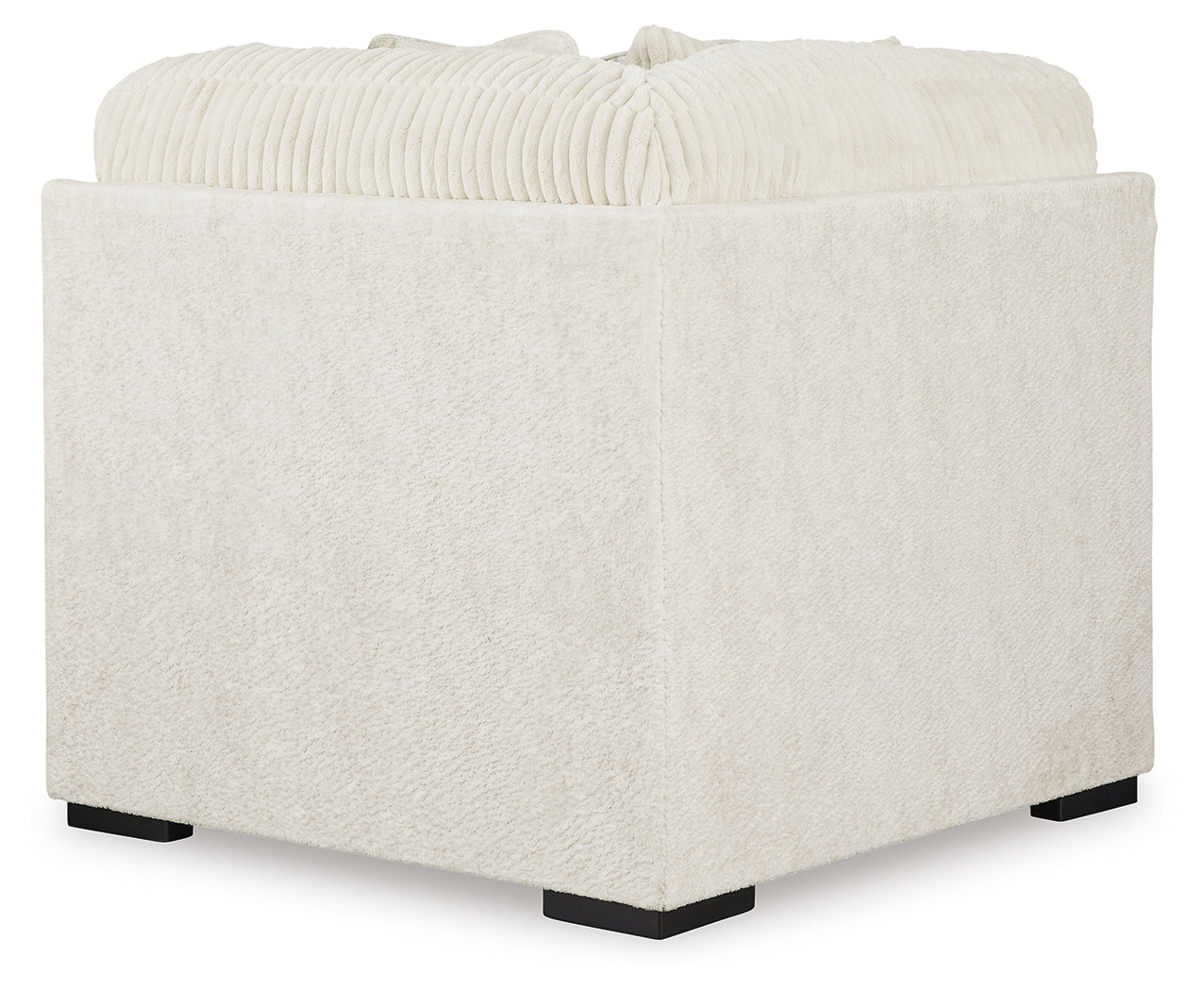 Chessington Ivory 4-Piece Sectional and Oversized Accent Ottoman