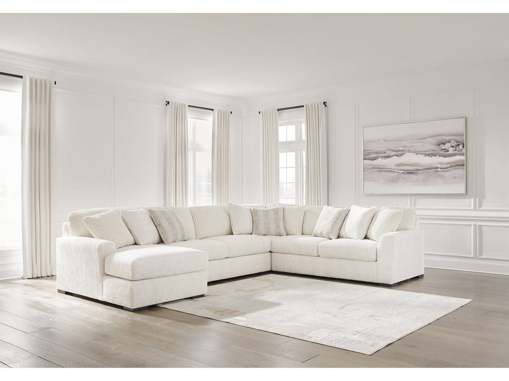 Chessington Ivory 4-Piece Sectional with Chaise