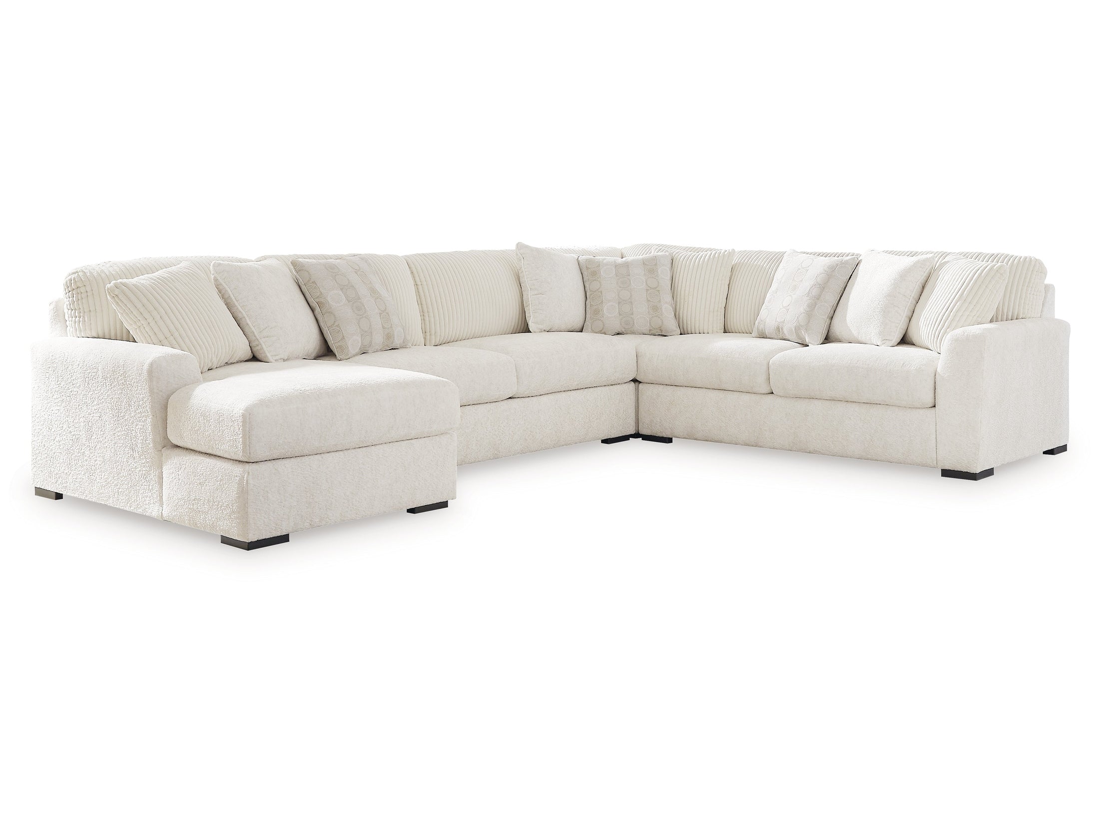 Chessington Ivory 4-Piece Sectional with Chaise