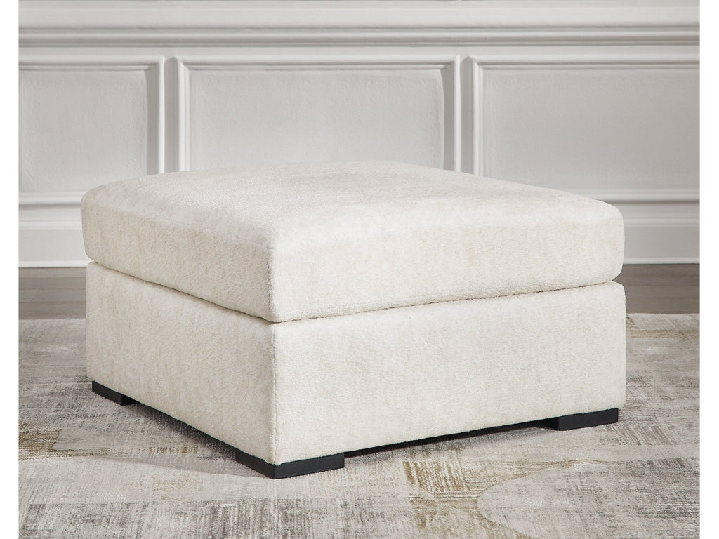 Chessington Ivory Oversized Accent Ottoman