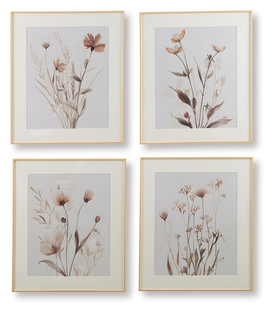 Chettings Beige/Gray/Blush Wall Art Set (Set of 4)