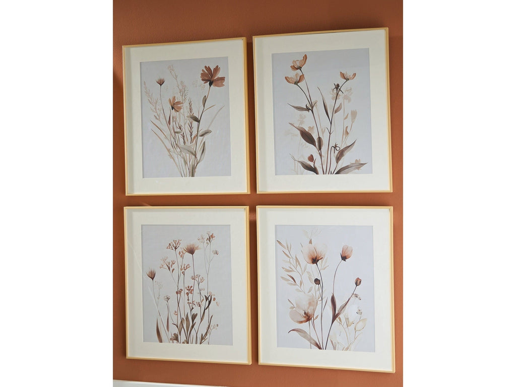 Chettings Beige/Gray/Blush Wall Art Set (Set of 4)