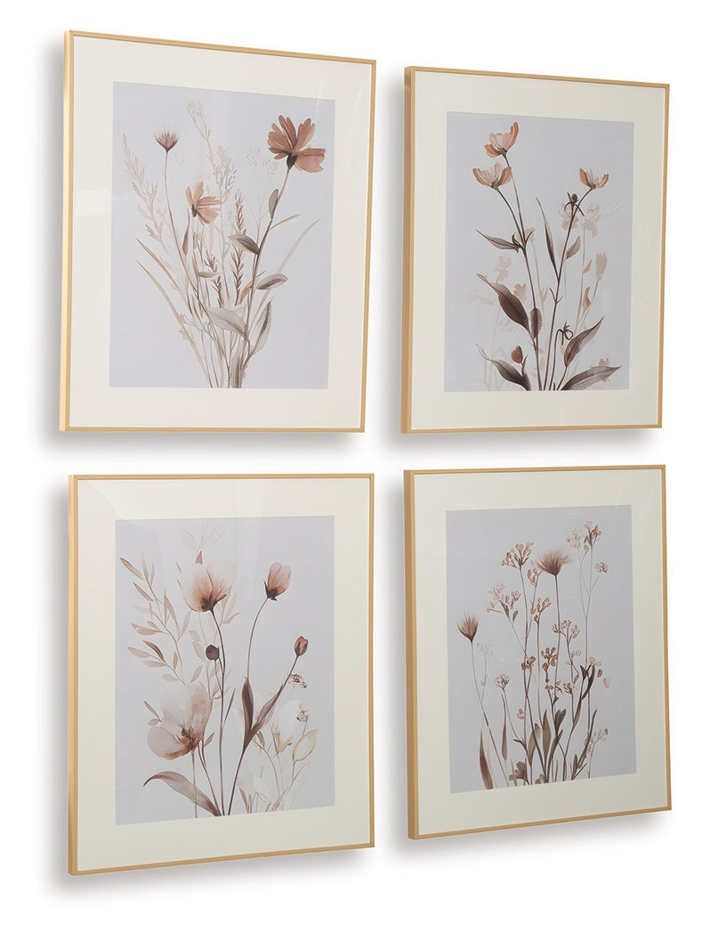 Chettings Beige/Gray/Blush Wall Art Set (Set of 4)