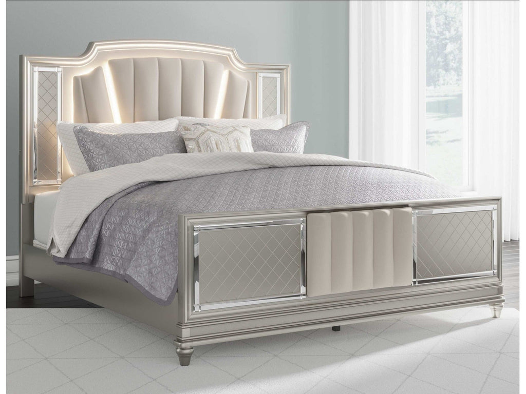 Chevanna Platinum Cal. King Upholstered Panel Bed