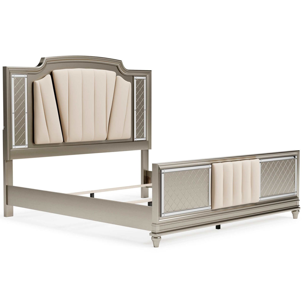 Chevanna Platinum Cal. King Upholstered Panel Bed