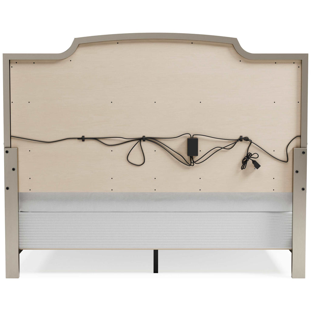 Chevanna Platinum King Upholstered Panel Bed